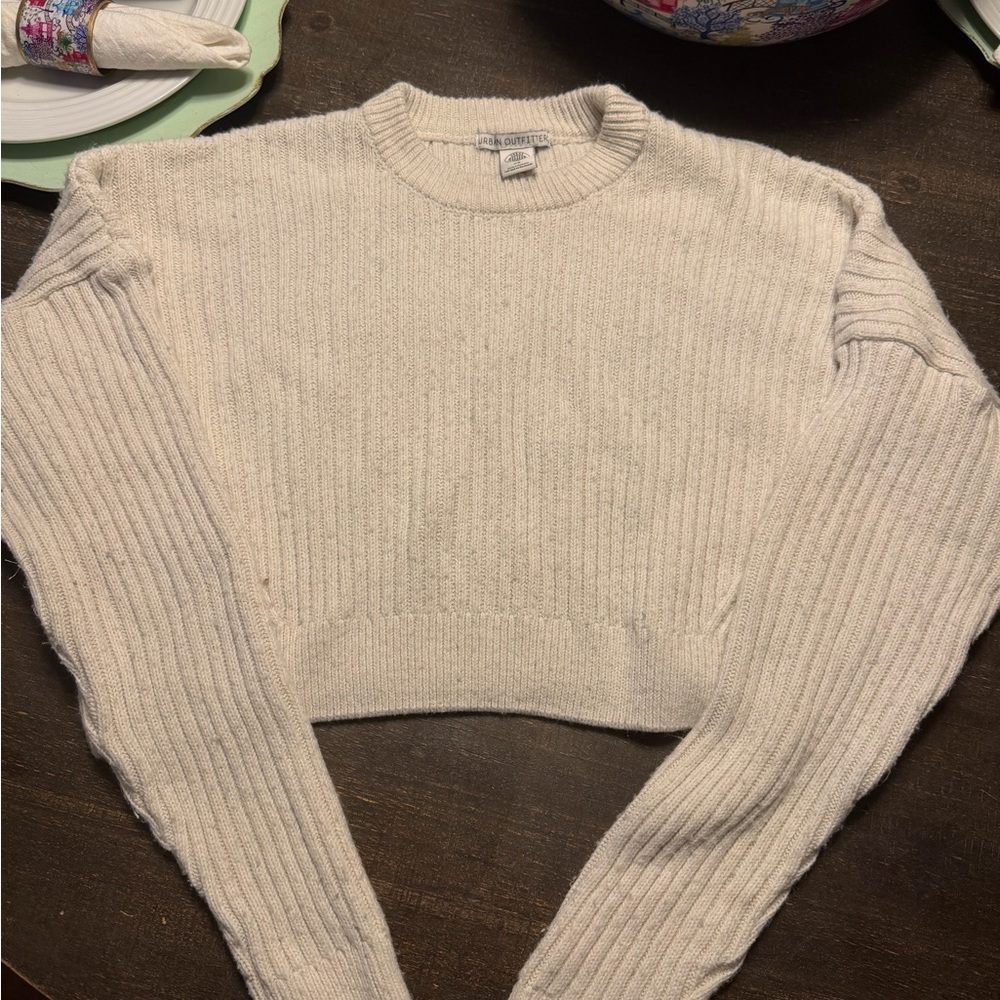 Urban Outfitters Cream Ribbed Sweater
